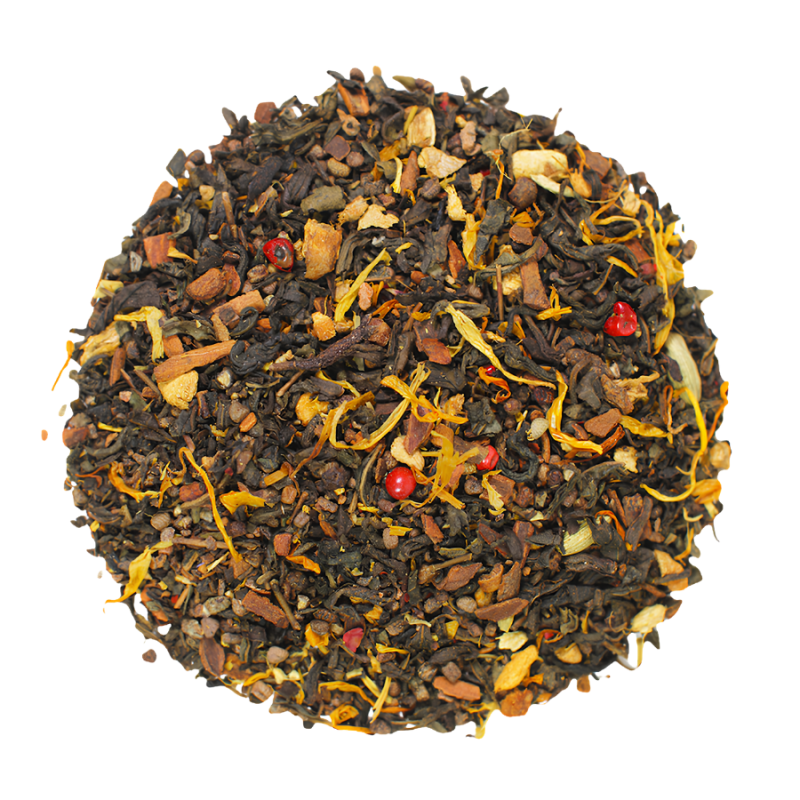 Chai du Kashmir - Thé vert, Cardamome, Cannelle, Poivre rose -  TeaTap